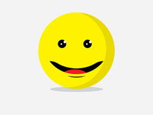Smile emote Vector Template Design