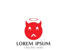 Devil logo design with a modern concept.