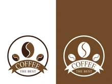 Coffee bean icon vector illustration template