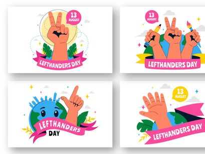 10 Happy Left Handers Day Illustration
