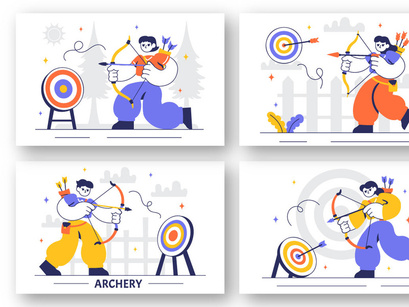 10 Archery Sport Illustration