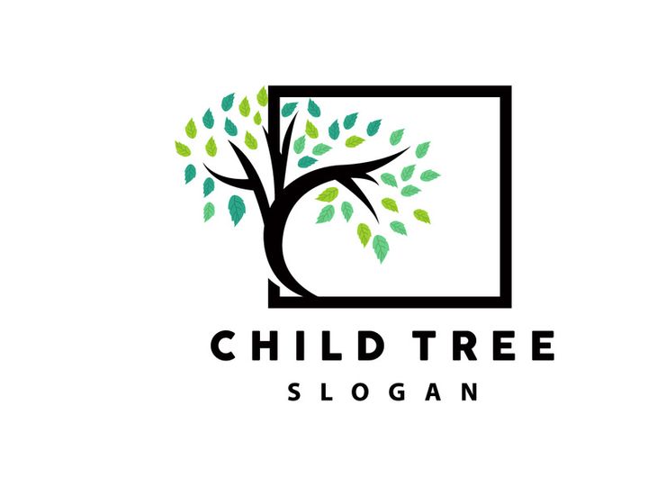 Tree Logo, Life Balance Education Vector