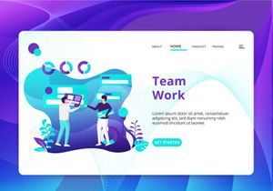 Team Work set Illustration