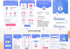 Medicine Doctor Flat App Design Figma Source File
