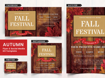 Autumn Festival Flyer & Social Media Pack-06 preview picture
