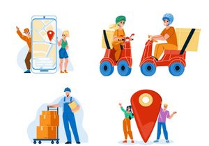 Delivery courier characters