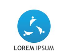 Community of people logo design with creative idea.