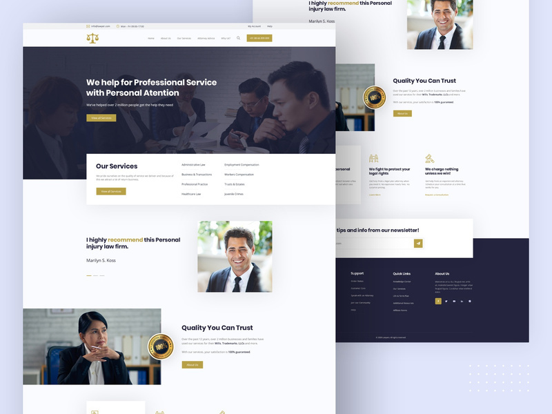 Lawyer - Creative Landing Page Template