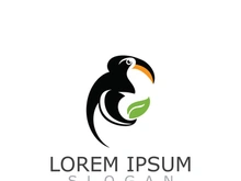 Toucan simple logo design image bird vector illustration