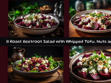 Roast Beetroot Salad with Whipped Tofu, Nuts and Mint preview picture