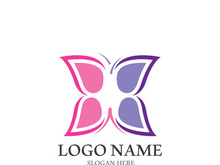 Butterfly logo icon vector design illustration