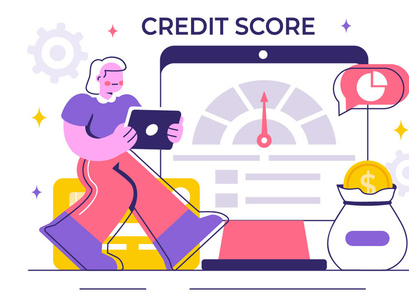 10 Credit Score Rating Illustration