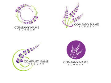Fresh Lavender flower logo vector flat preview picture