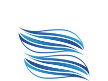 Wave beach vector illustration design logo