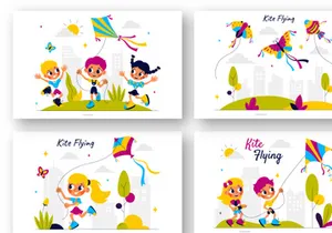 9 Joyful Kite Flying Activity Illustration
