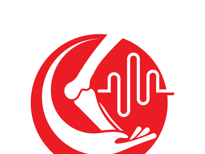 Joint bones vector logo design for orthopedic clinics and diagnostic centers