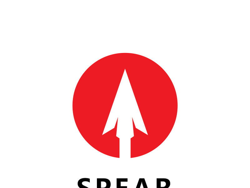 Spear logo vector design template