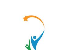 People star logo design to achieve a success or dream.