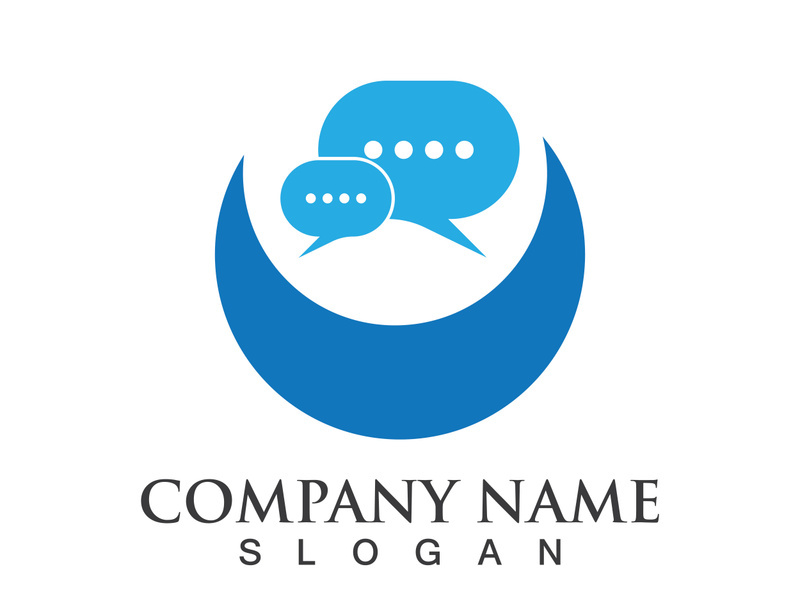 Speech bubble icon logo template vector illustration