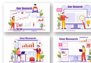 12 User Research Vector Illustration