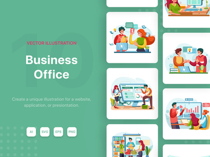 M120_Business Office Illustrations