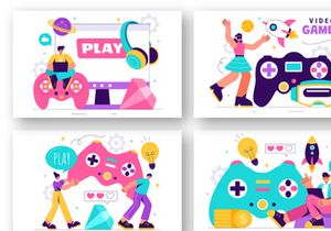 13 Video Games Illustration