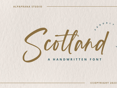 Scotland - Handwritten Font