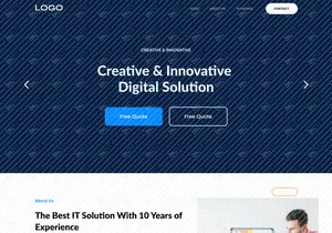 Desain UI Website Perusahaan Solusi Digital – Layanan IT Web