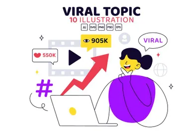 10 Viral Topic Vector Illustration preview picture