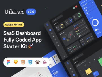 Uilarax v1.0 -  Admin dashboard UIkit preview picture