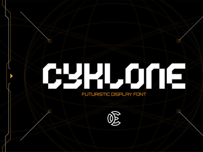 CYKLONE - Futuristic Display Font