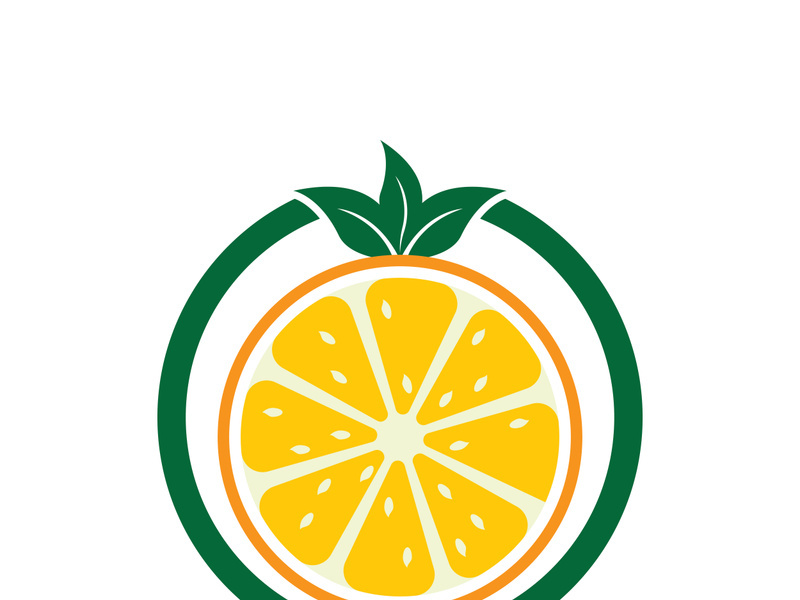 Orange logo design vector icon illustration