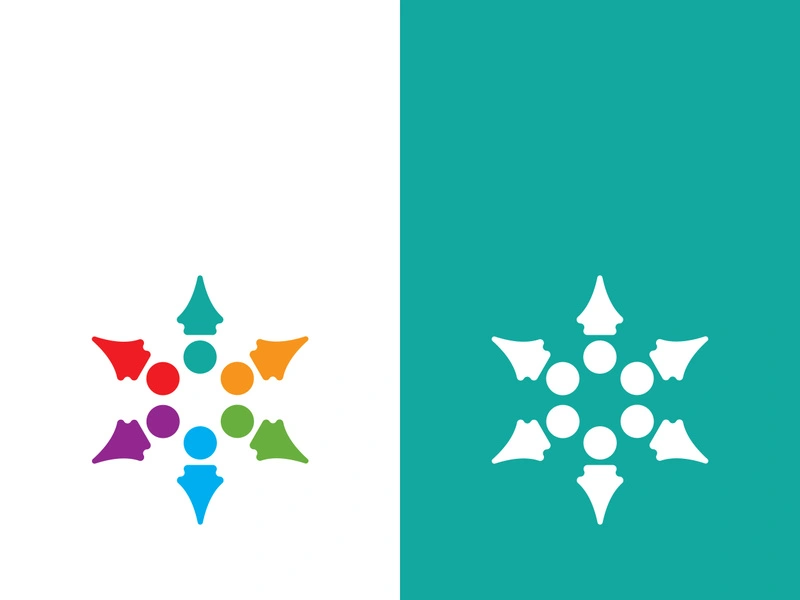 Community, network and social icon design template