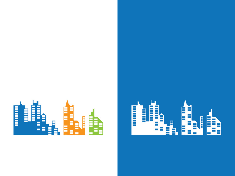 Modern city skyline icon silhouette vector illustration design