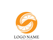 Orange logo design vector icon illustration design