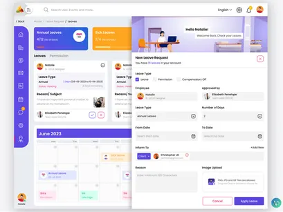 Create New Leave Request Web UI Template