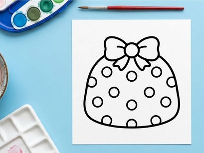 Kartun ladybug lucu dengan bintik-bintik dan pita. Maskot serangga imut untuk dekorasi pesta anak-anak dan ilustrasi.