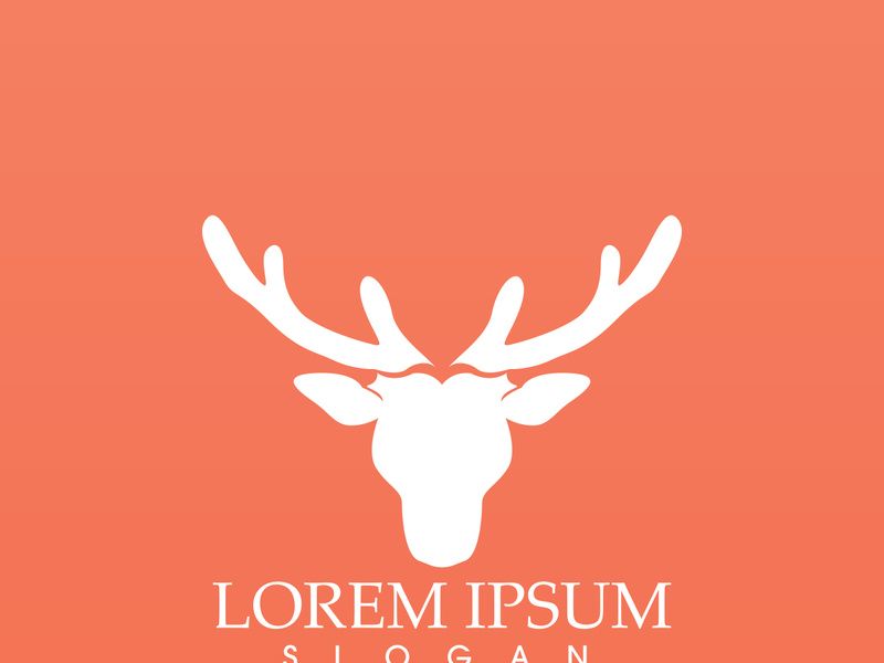 Deer Logo Template vector icon illustration design