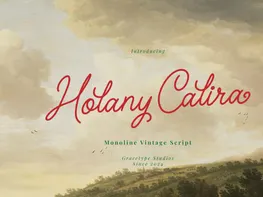 Holany Calira | Monoline Script preview picture