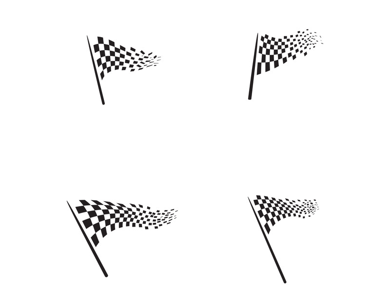 Race flag design illustration