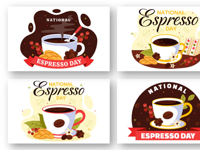 11 National Espresso Day Illustration