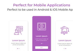 Online Education and Learning Colored Line Icons