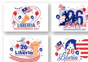 12 Liberia Independence Day Illustration