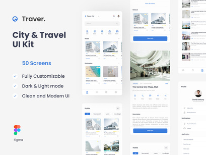 Traver - City & Travel UI Kit