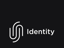 Modern human fingerprint logotype. Fingerprint for identity, business card, technology, digital.