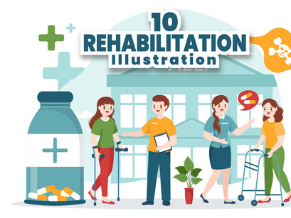 10 Rehabilitation or Physiotherapy Illustration