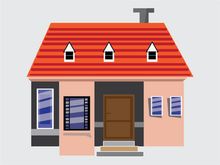 Flat design house in Adobe illustrator