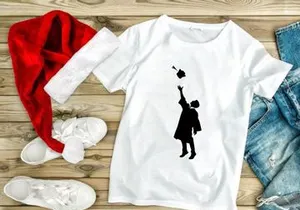 Graduation Cap Toss Silhouette