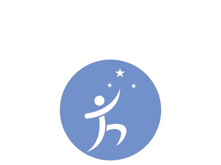 People star logo design to achieve a success or dream.