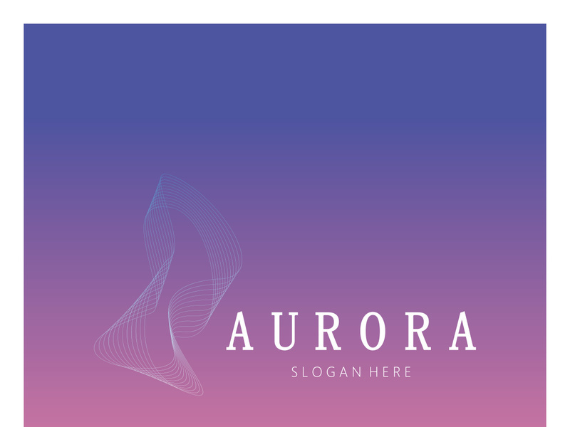 aurora logo design icon illustration vector template